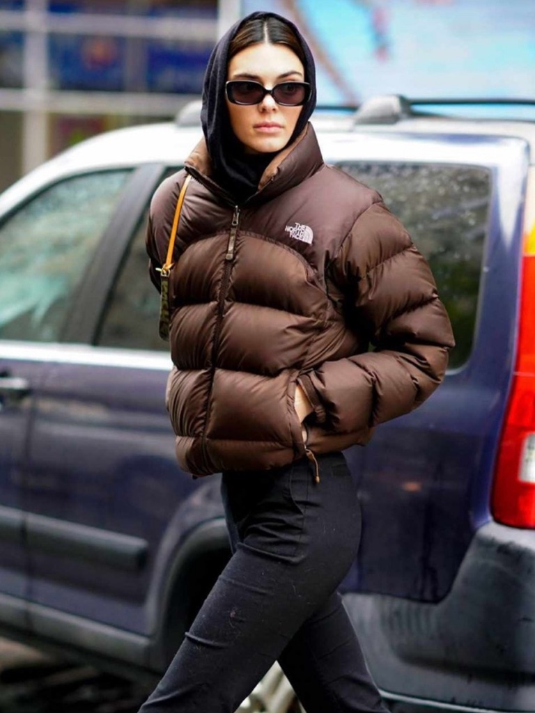 The North Face Brown Retro Nuptse Puffer Jacket - Women's